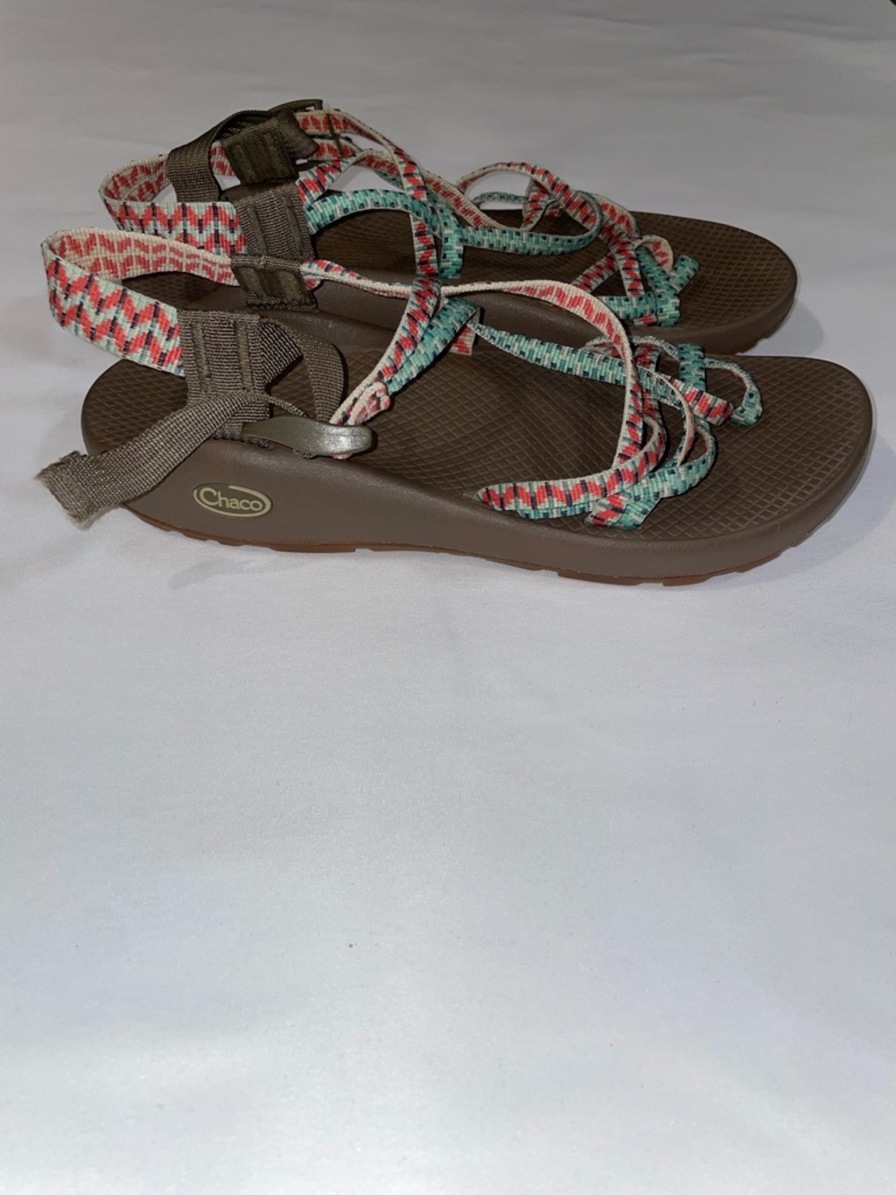 CHACO ZX2 Classic J106586 Dolman Pine Verde Green Orange Sandals Sz 11